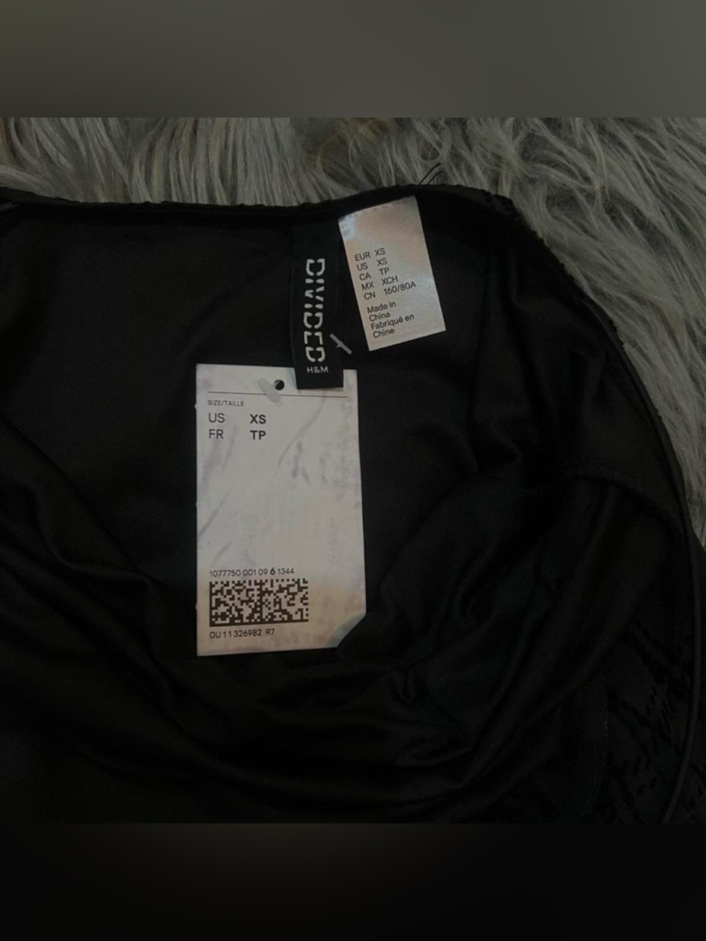 H&M Black Plaid Double-Strap Mini Dress - Picture 4 of 4